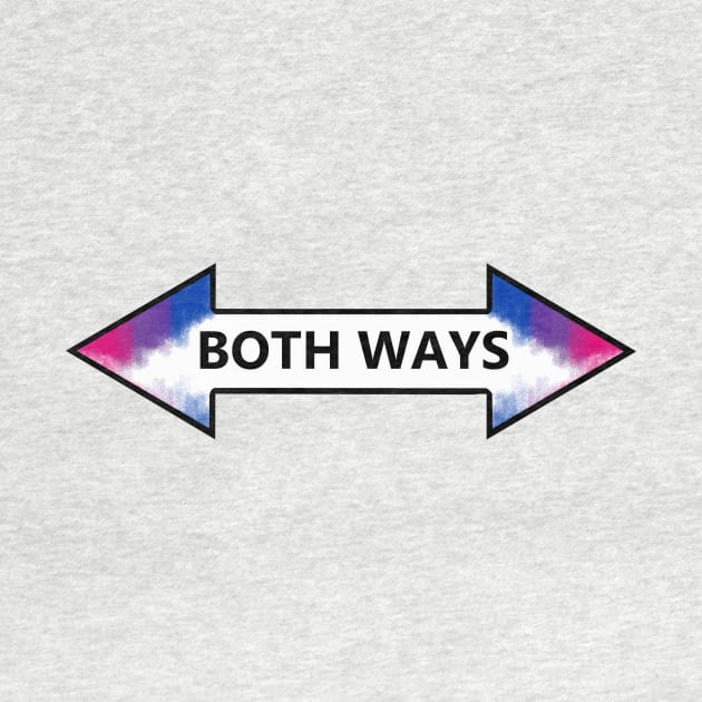 Both Ways Bisexuality LGBT Pride Arrow Design by MythicalPride